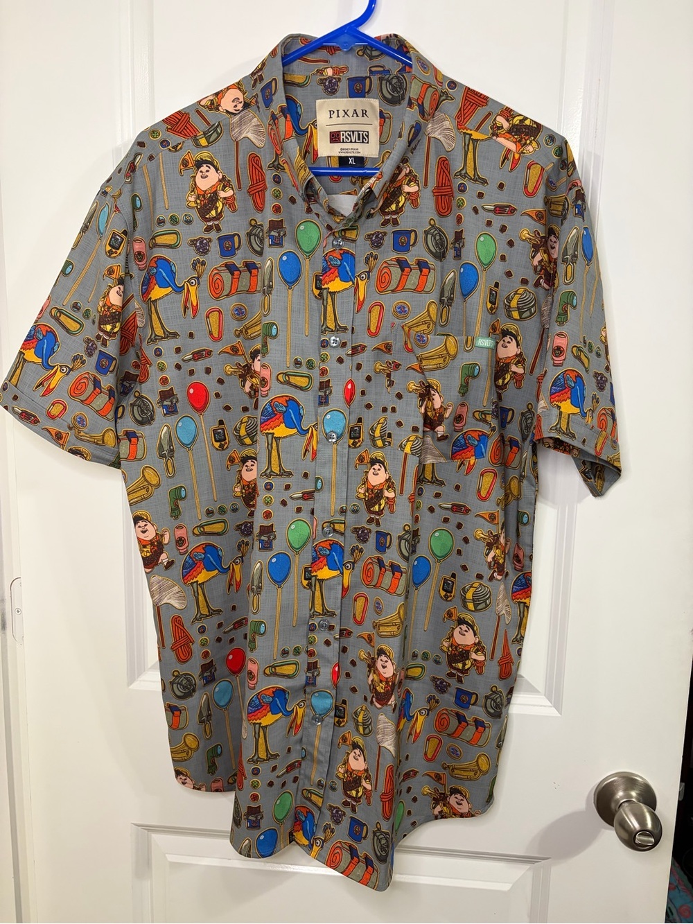 RSVLTS Mens Shirt Disney & Pixar KUNUFLEX "The Wilderness Must Be Explore" XL